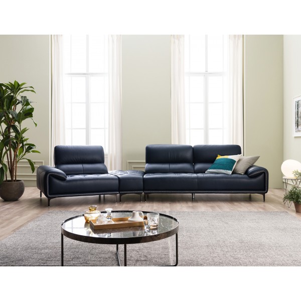 레트로 4인 기능성 떼르소 내추럴 천연면피 소가죽 소파 (전체가죽) 